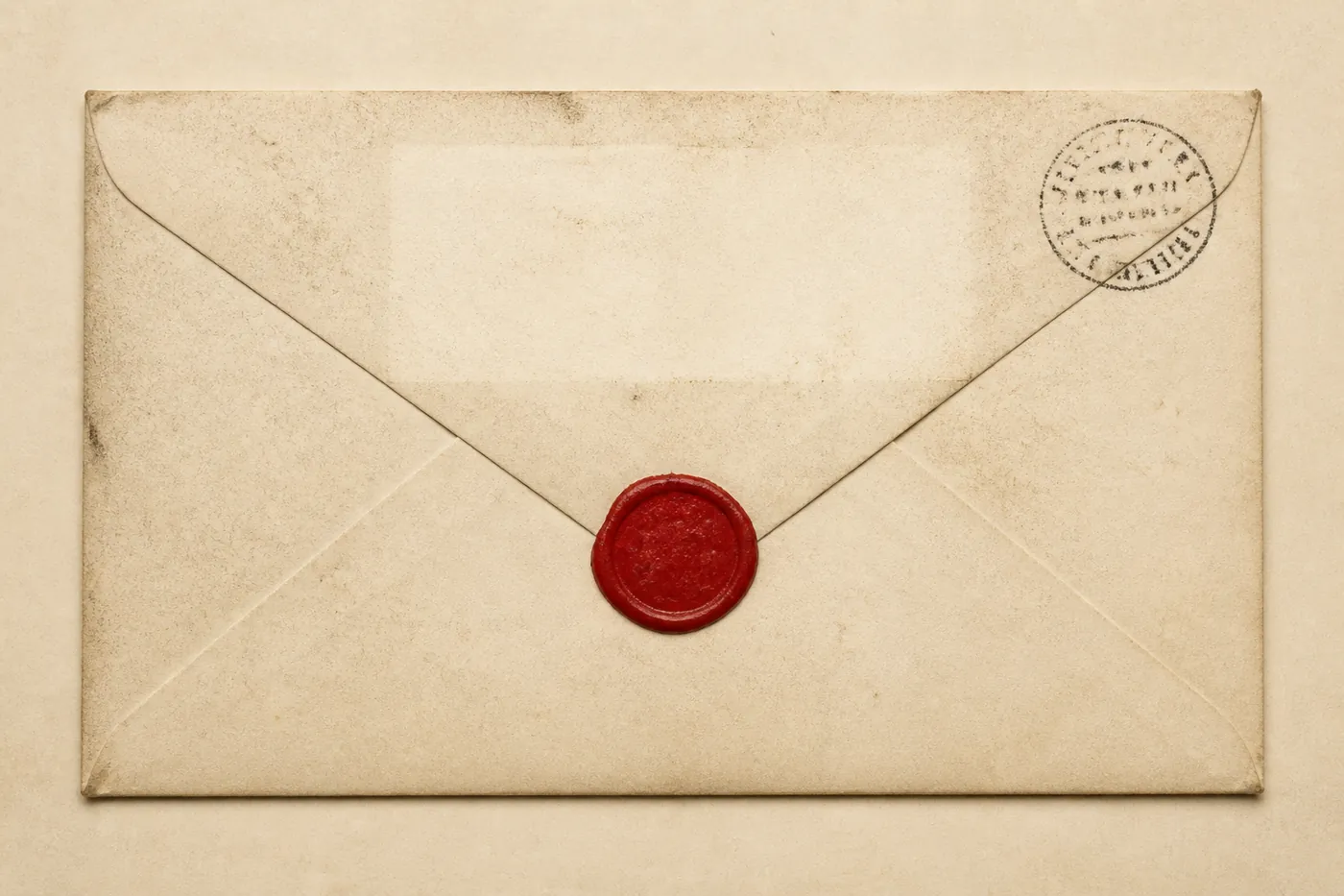 A sealed official envelope, wax seal intact, never opened.